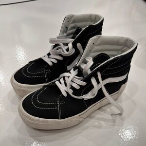 Vans Black and White High-Top Sneakers